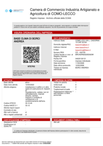 Visura Camerale - BBASE CLIMA di Borci Andrea